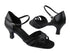 6030 127 Black Stardust_Black Leather with 2.5" low heel in the photo