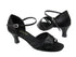 6030 127 Black Stardust_Black Satin with 2.5" low heel in the photo