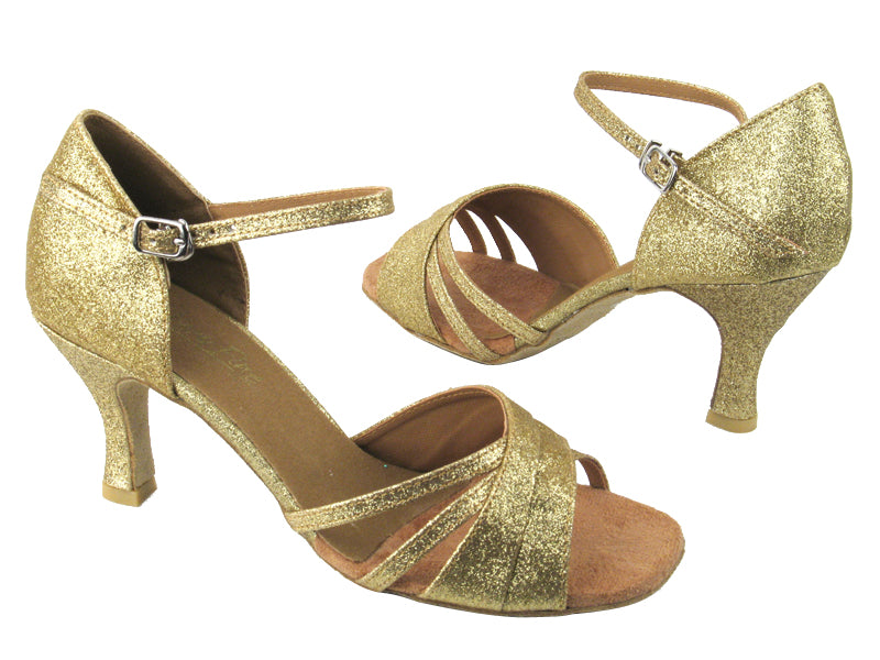 6030 174 Light Gold Stardust with 3&quot; heel in the photo