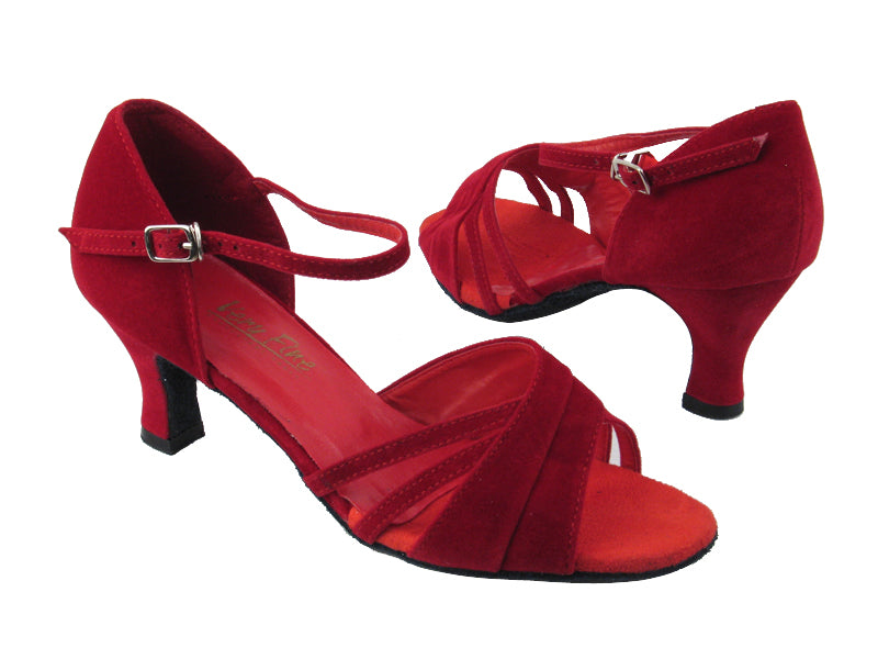 6030 228 Red Velvet with 2.5&quot; low heel in the photo