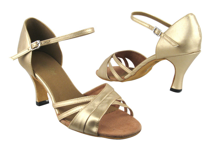 6030 57 Light Gold Leather with 3&quot; heel in the photo