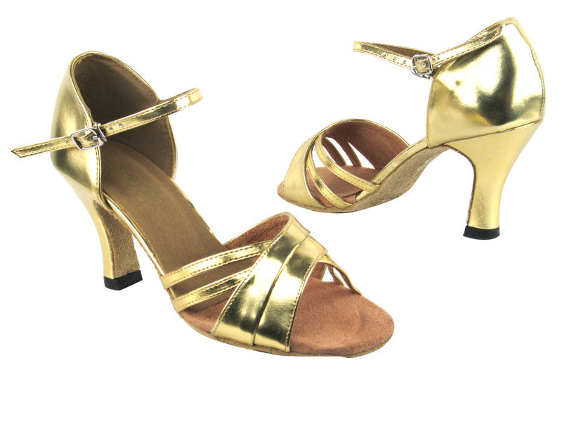 6030 Gold Leather with 3&quot; Heel in the photo