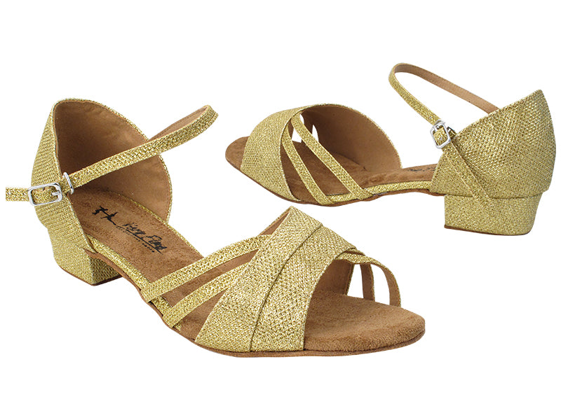 6030LEDSS 31 Light Gold Glitter Satin with 1&quot; Heel (8881) in the photo