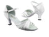 6030 White Satin with 2.5" low heel in the photo