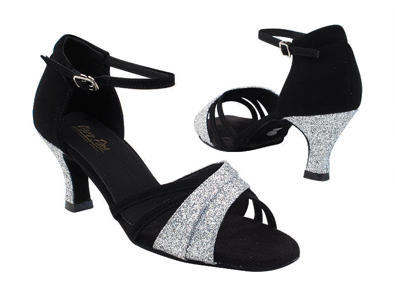 6030 Black Nubuck_126 Silver Stardust with 2.5&quot; Heel (2899) in the photo