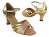 6030 Gold Stardust & Gold Leather with 2.5" Heel in the photo