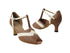 6034 133 Coffee Brown PU_15 Creamy White PU with 2.5" heel in the photo