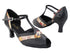 6034 Black Leather_287 Flower PU with 2.5" Low Heel (2899) in the photo