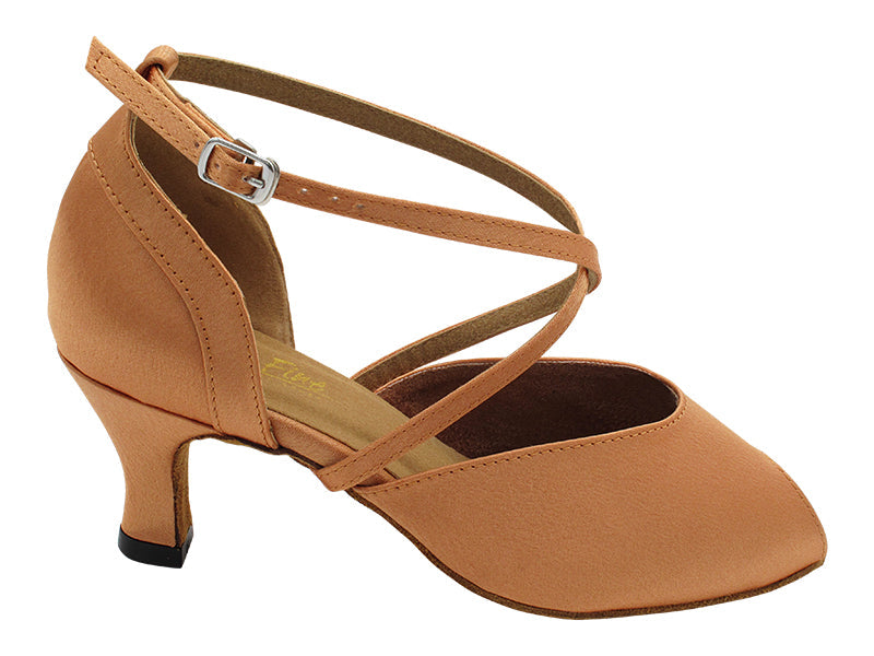 6036 193 Tan Satin with 2.5&quot; Heel (2899) in the photo