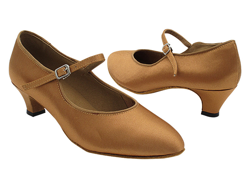 6803 Brown Satin with 1.3&quot; Cuban Heel (387) in the photo