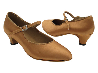 6803 Brown Satin with 1.3&quot; Cuban Heel (387) in the photo