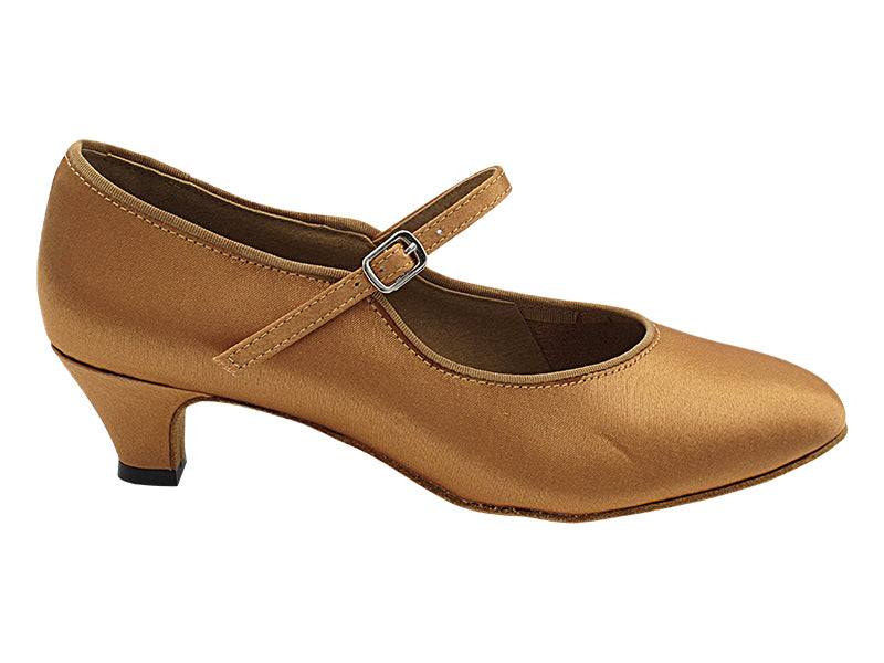 6803 Brown Satin with 1.3&quot; Cuban Heel (387) in the photo