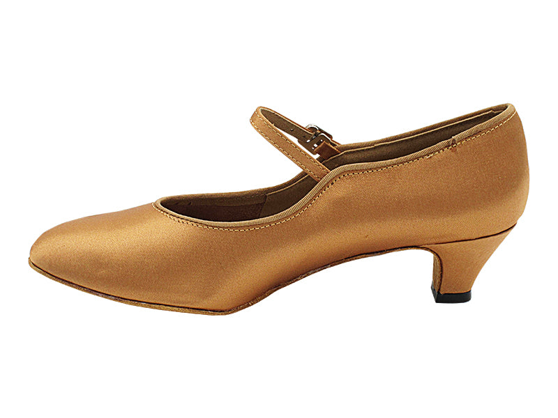 6803 Brown Satin with 1.3&quot; Cuban Heel (387) in the photo