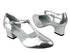 6819 119 Silver Leather with 2" Thick Cuban heel in the photo