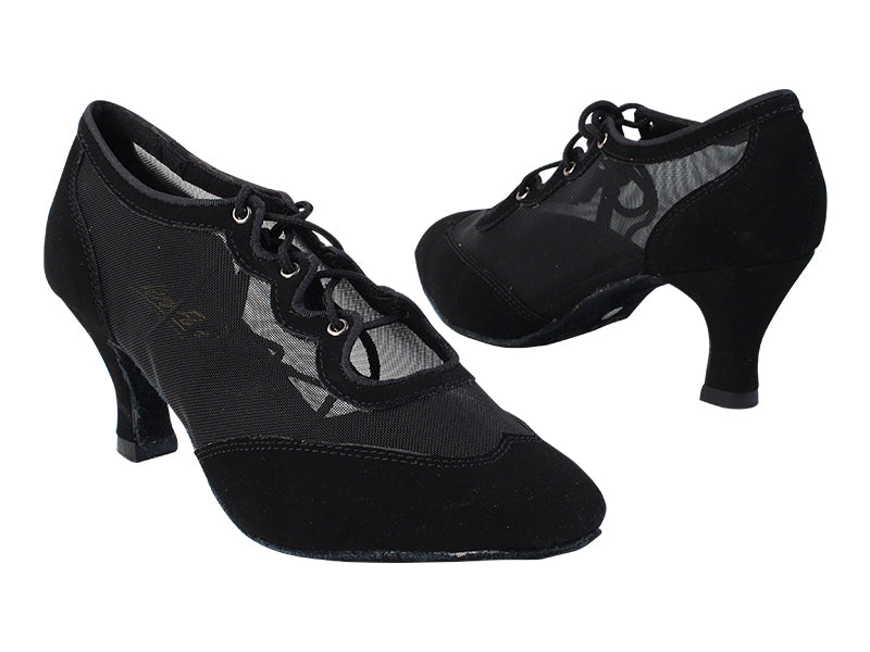 6823 136 Black Nubuck_53 Black Mesh with 2899_2.5&quot; Low Heel in the photo