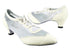 6823 Creamy White Leather_177 White Mesh with 1.3" Cuban heel in the photo