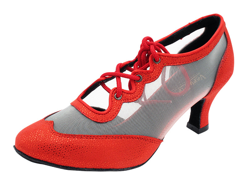 6823 320 Red Diamond Velvet_54 Flesh Mesh with 2.5&quot; Heel (2899) in the photo