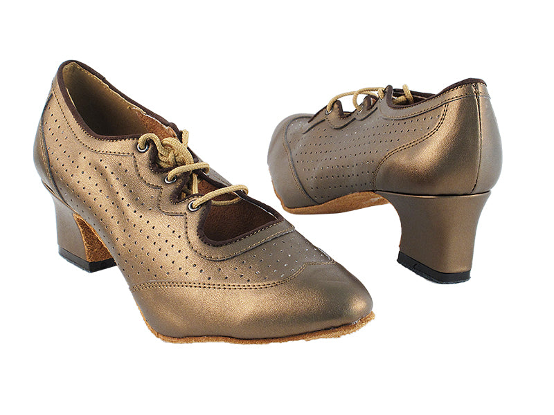 6823 59 Copper Perforated PU with 2&quot; Thick Cuban Heel in the photo