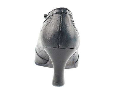 6823 Black Perforated Leather