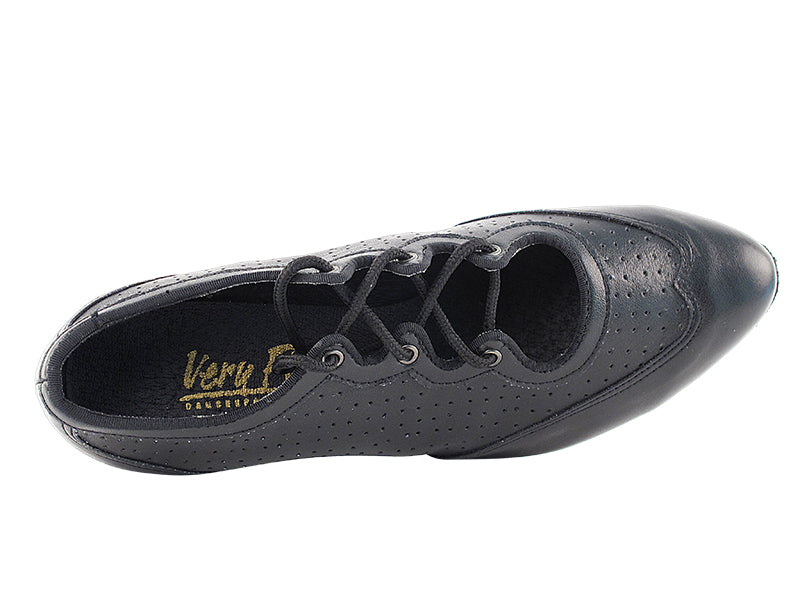 6823 Black Perforated Leather