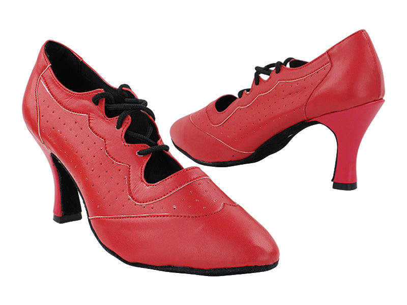6823LEDSS Red Leathe & Red Leather Trim with 3" Heel (6812) in the photo