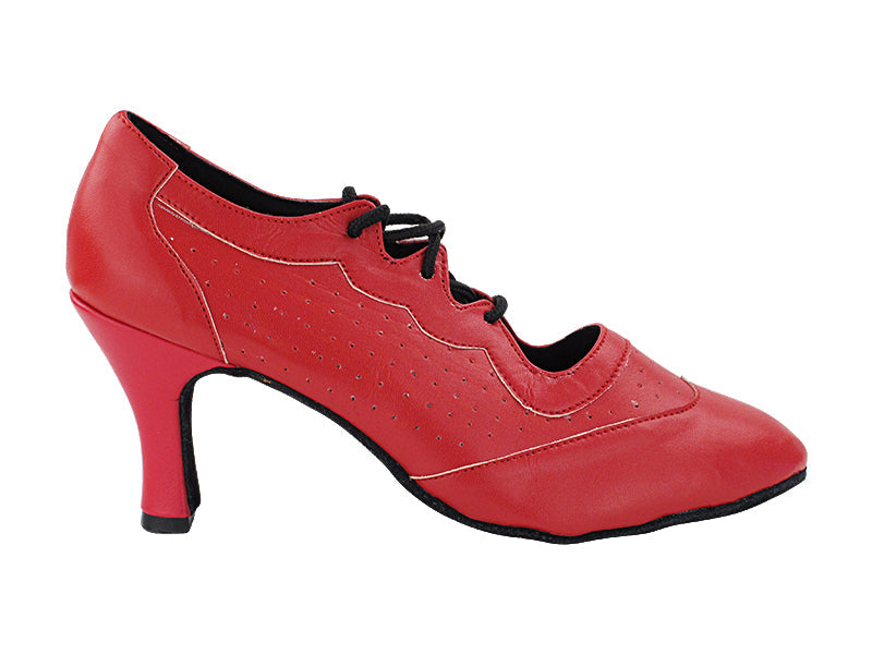 6823LEDSS Red Leathe & Red Leather Trim with 3" Heel (6812) in the photo