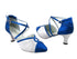 6825B 234 Blue Stardust & White Satin with 2.5" Low Heel in the photo