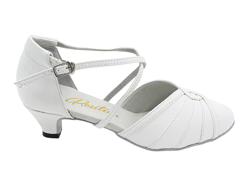 6825B White Leather with 1.3&quot; Cuban Heel (387) in the photo