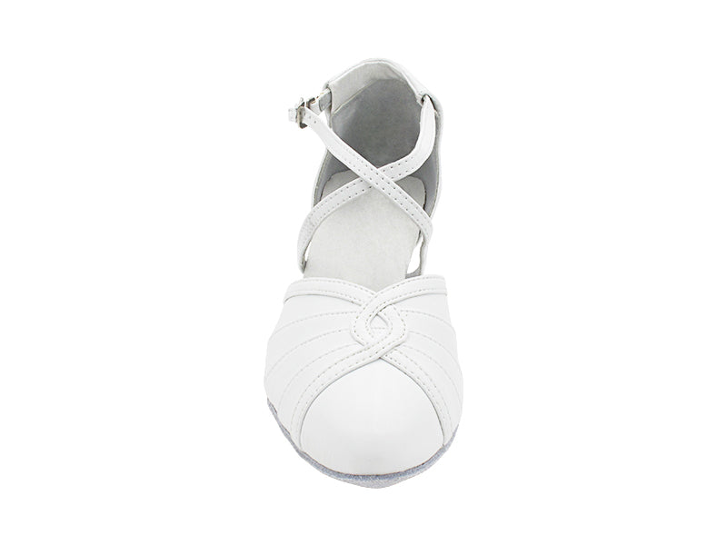 6825B White Leather with 1.3&quot; Cuban Heel (387) in the photo