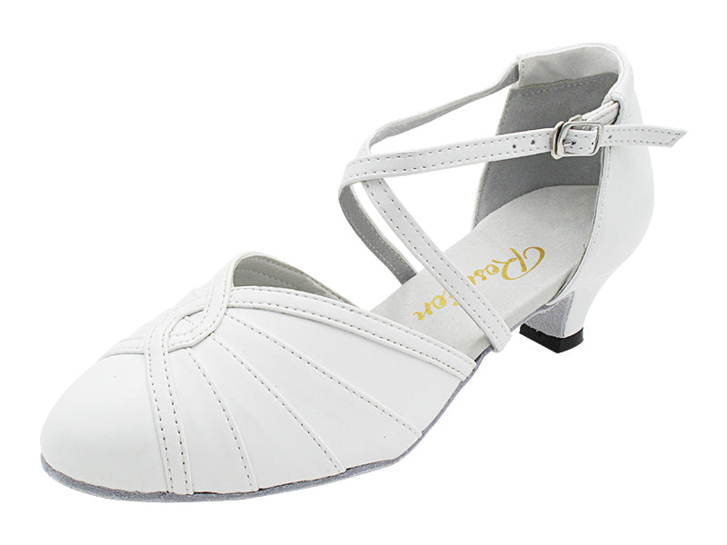 6825B White Leather with 1.3&quot; Cuban Heel (387) in the photo