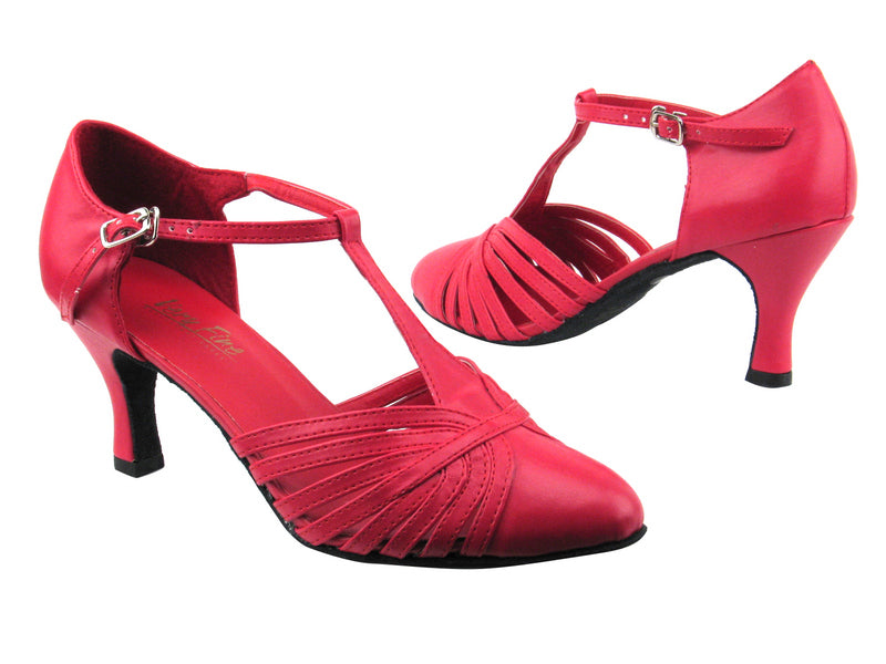 6829 211 Red Leather with 2.75&quot; heel in the photo