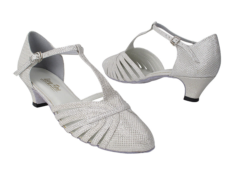 6829 270 White Glitter with 1.3 inch Cuban Heel (Heel Code 387) in the photo