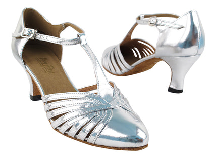 6829 Silver Leather with 2.5&quot; low heel in the photo