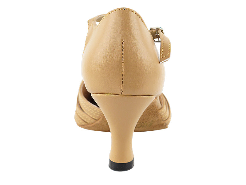 6829 Beige Brown Leather