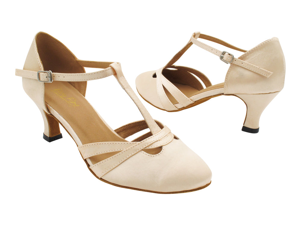 6843 Flesh Satin with 2.5" Heel (2899) in the photo