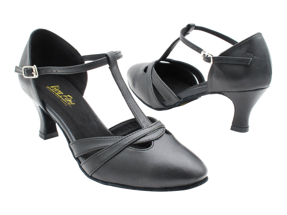 6843 Black Leather with 2.5" Heel (2899) in the photo