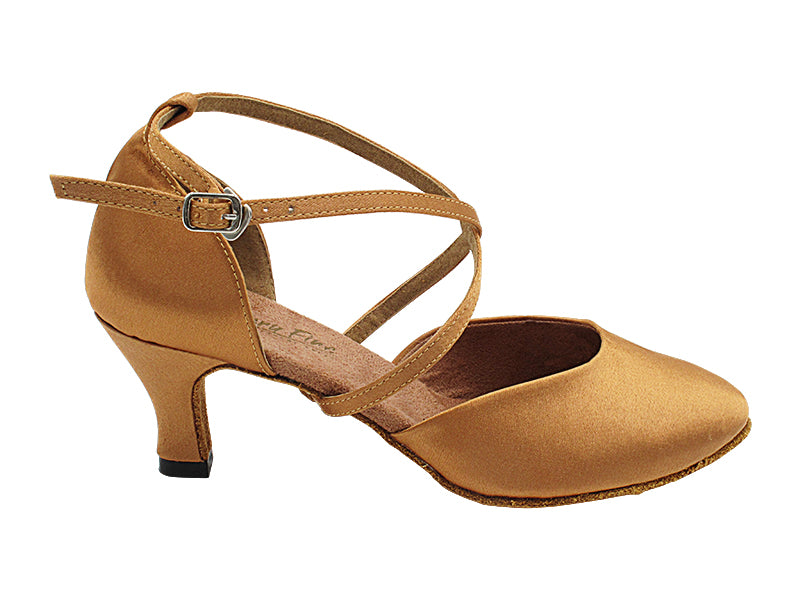 6844 Brown Satin with 2.5" Heel (2899) in the photo