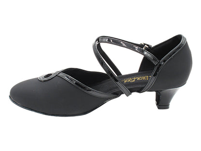 6859 Black Nubuck &amp; Black Patent Trim with 1.3&quot; Cuban Heel (387) in the photo