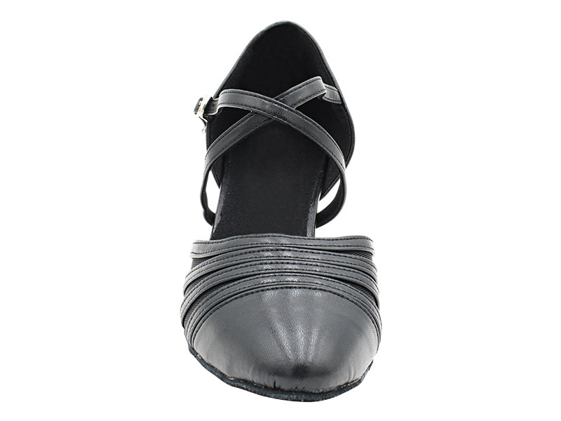 6862 Black Leather &amp; Black Mesh with 1.3&quot; Cuban Heel (387) in the photo