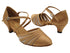 6862 Brown Satin & Flesh Mesh with 1.3" Cuban Heel (387) in the photo