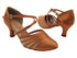 6862 Dark Tan Satin & Flesh Mesh with 2.5" Heel (2899) in the photo