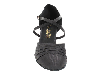 6862LEDSS Black Satin &amp; Black Mesh with 2.5" Heel (2899) in the photo