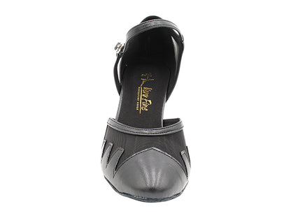 6863 Black Leather &amp; Black Mesh with 2.5" Heel (2899) in the photo