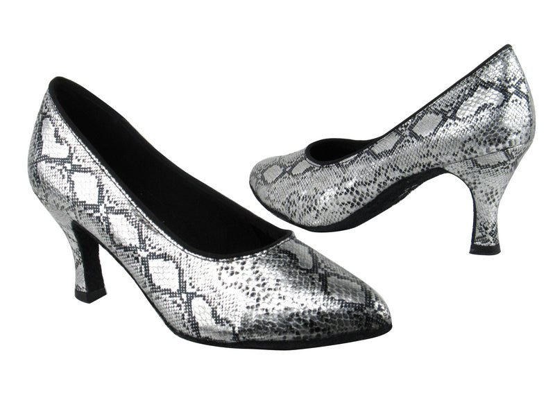 6901 250 Silver Snake with 2.75&quot; Heel in the photo