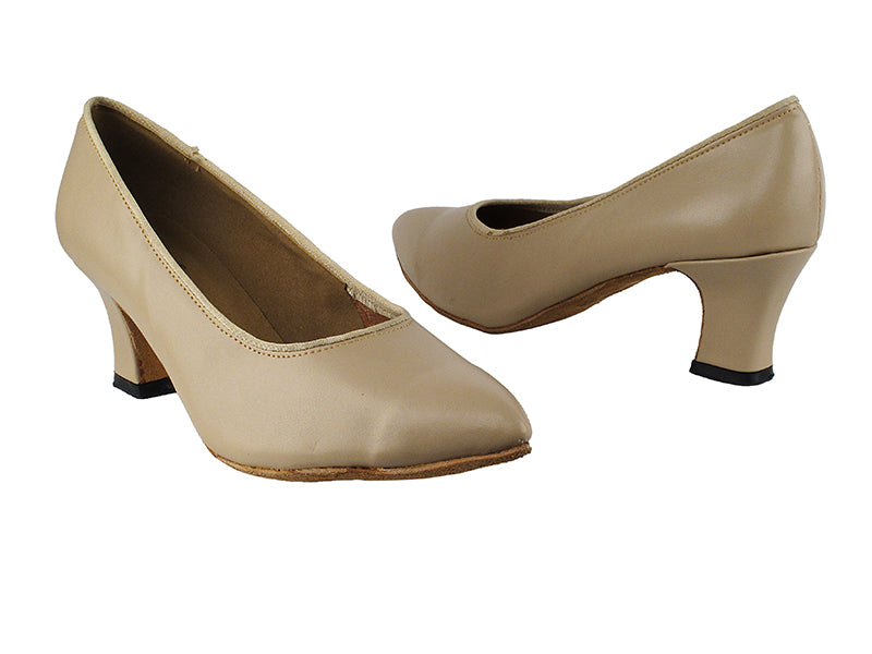 6901 60 Tan PU with 2.2&quot; Thick Cuban Heel in the photo