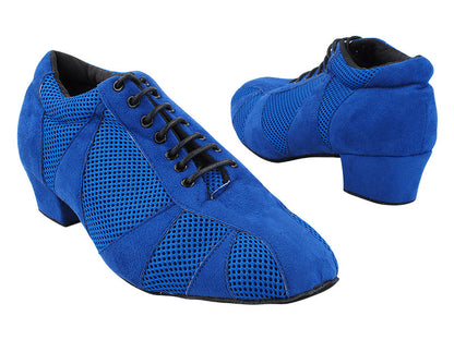 705LEDSS Navy Blue Suede &amp; Blue Knit Mesh with 1.5&quot; Heel (2001) in the photo