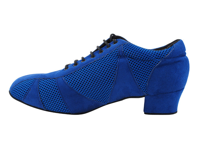 705LEDSS Blue Suede &amp; Blue Knit Mesh with 1.5&quot; Heel (2001) in the photo