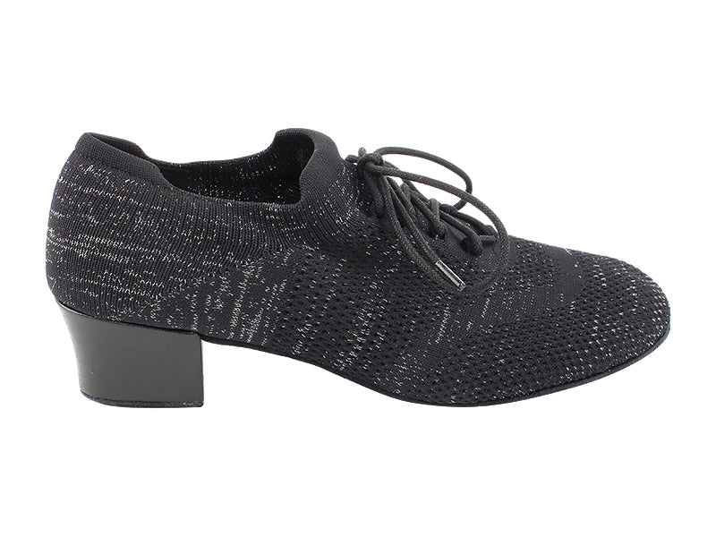 706LEDSS-Split Black Knit Mesh with 1.5" Heel (2001) in the photo