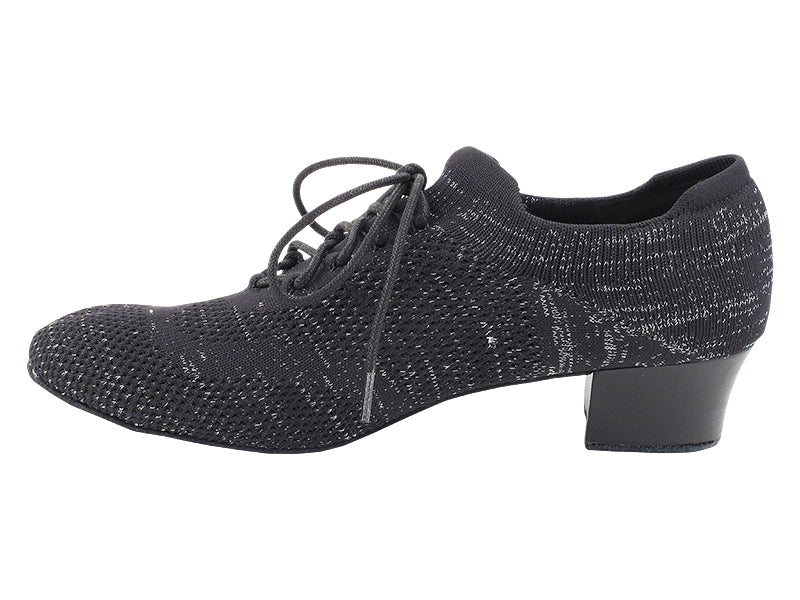 706LEDSS-Split Black Knit Mesh with 1.5" Heel (2001) in the photo