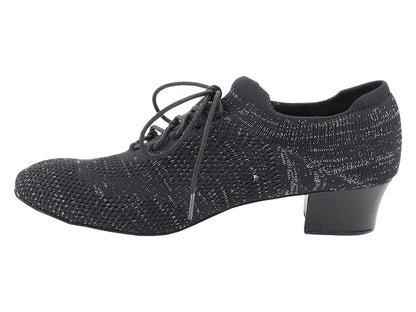 706LEDSS-Split Black Knit Mesh with 1.5" Heel (2001) in the photo